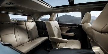 Interior appearance of the 2021 Toyota Highlander available at Wyatt Johnson Toyota