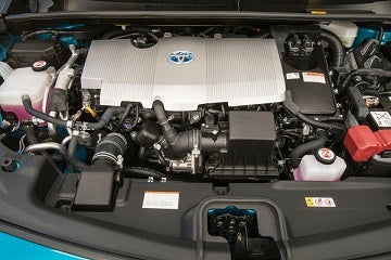 Engine appearance of the 2021 Toyota Prius Prime available at Wyatt Johnson Toyota
