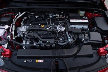Engine appearance of the 2021 Toyota Corolla Hatchback available at Wyatt Johnson Toyota