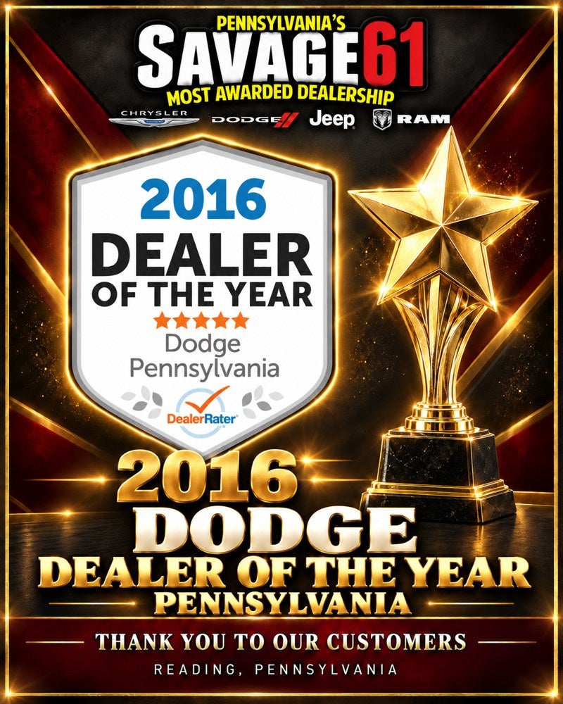 2016 #1 in Pennsylvania: DealerRater Dealer of the Year — Dodge