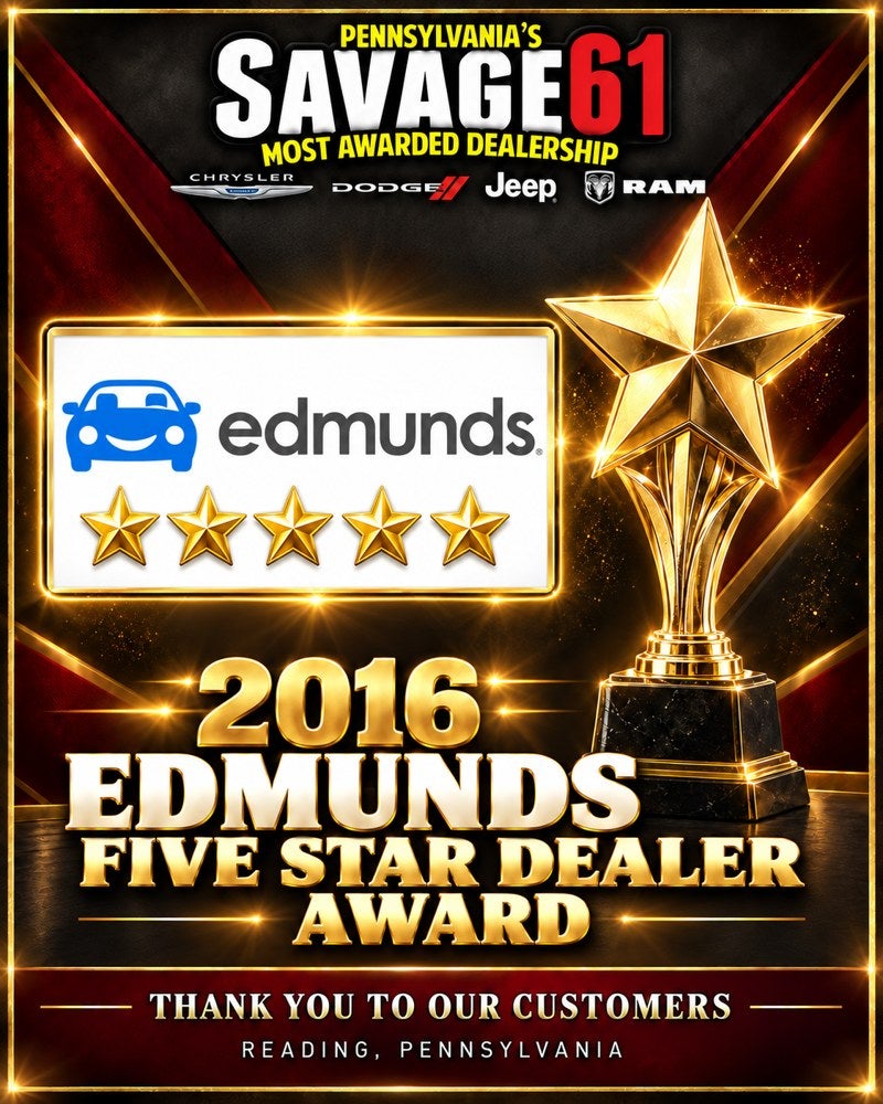 2016 Edmunds 5 Star Dealer Award