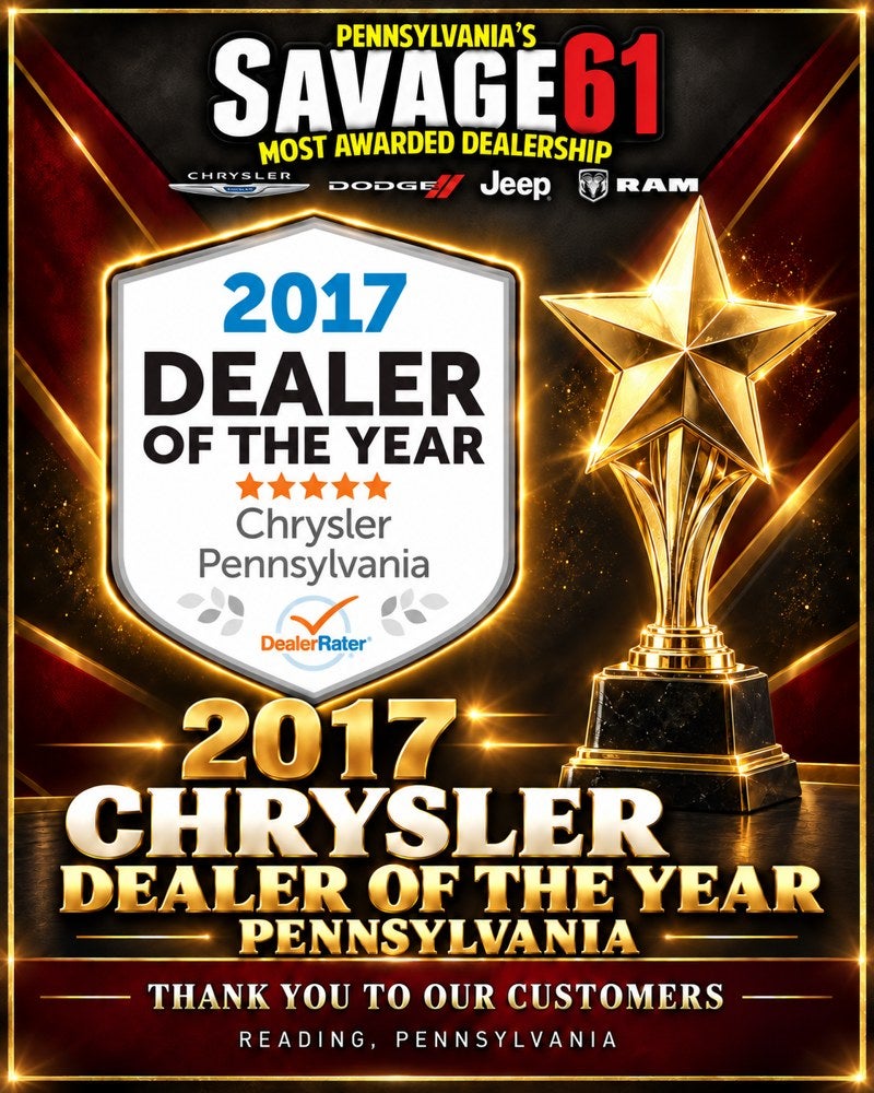 2017 #1 in Pennsylvania: DealerRater Dealer of the Year — Chrysler