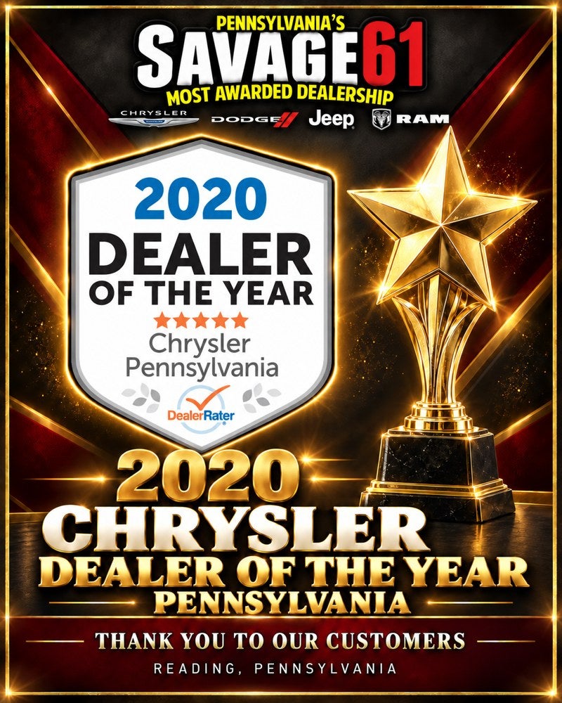 2020 #1 in Pennsylvania: DealerRater Dealer of the Year — Chrysler