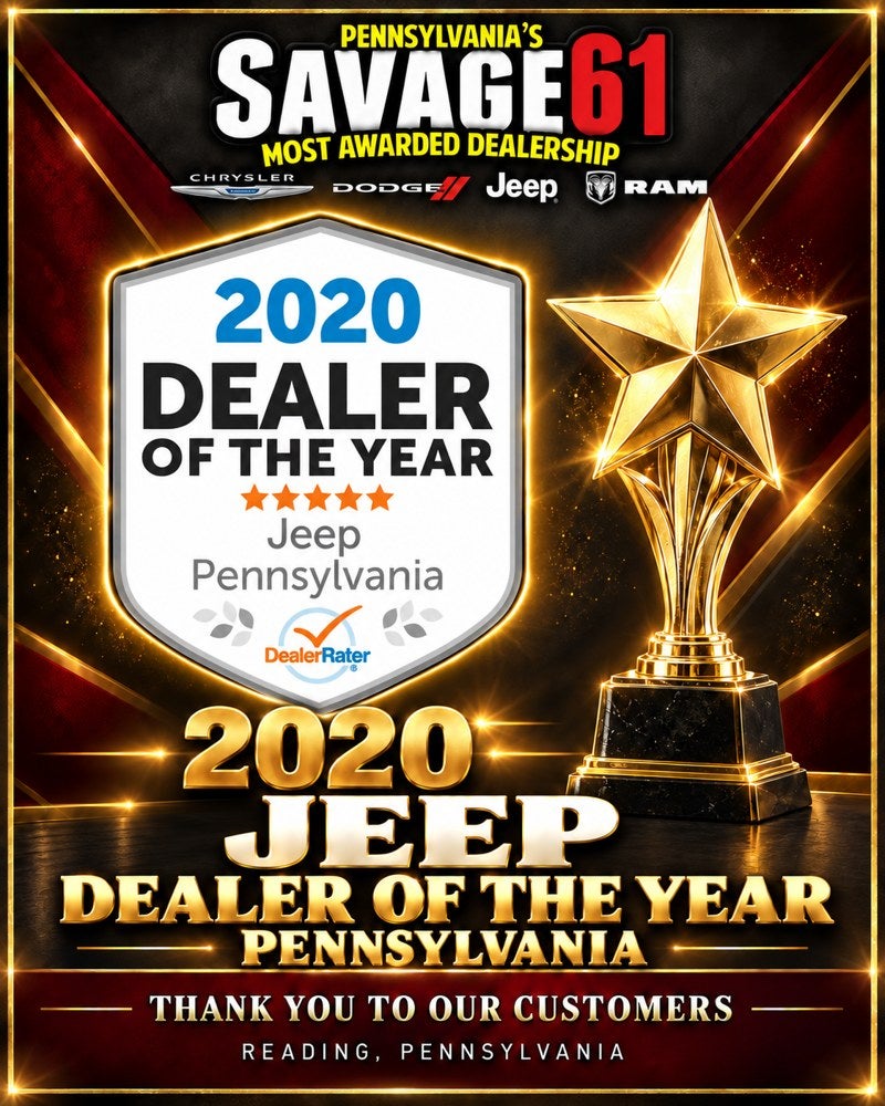 2020 #1 in Pennsylvania: DealerRater Dealer of the Year — Jeep