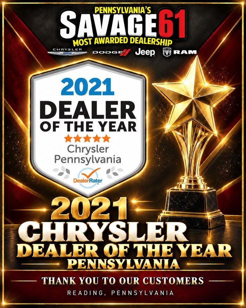 2021 #1 in Pennsylvania: DealerRater Dealer of the Year — Chrysler