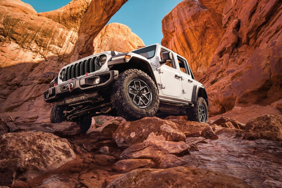 White Jeep wrangler 