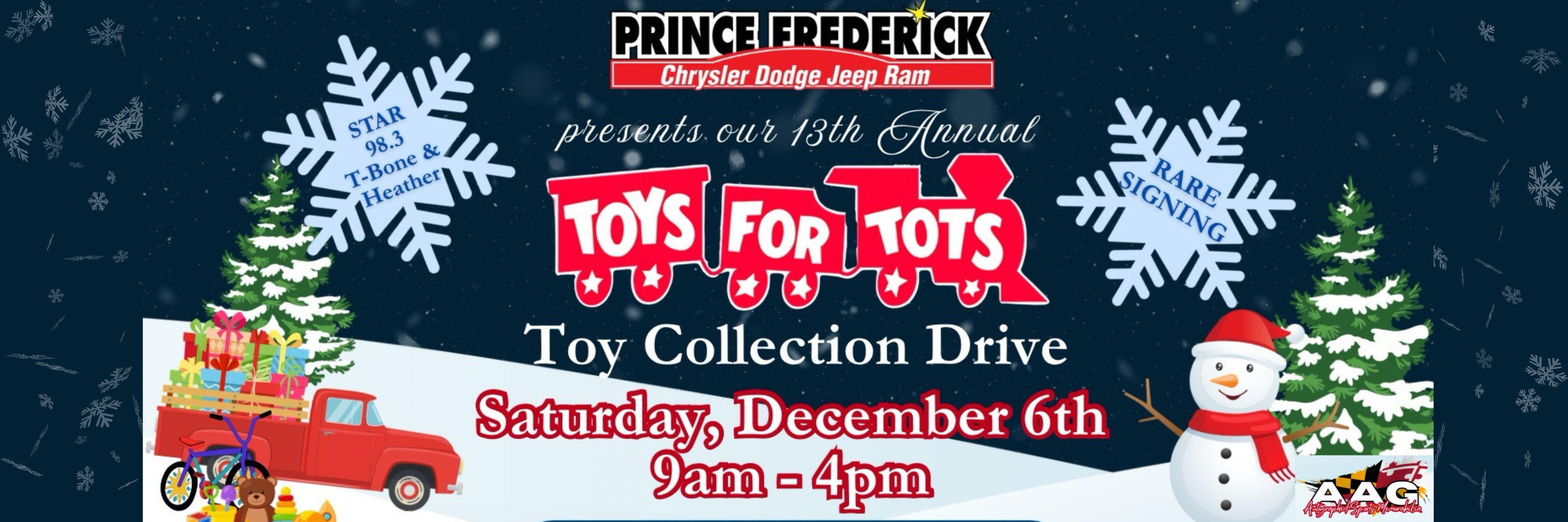 Toys for Tots Event Banner