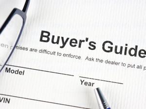 Used Vehicle Buyer's Guide paper