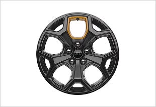 18 High Gloss Ebony Black-Painted Aluminum with Electric Spice Accents