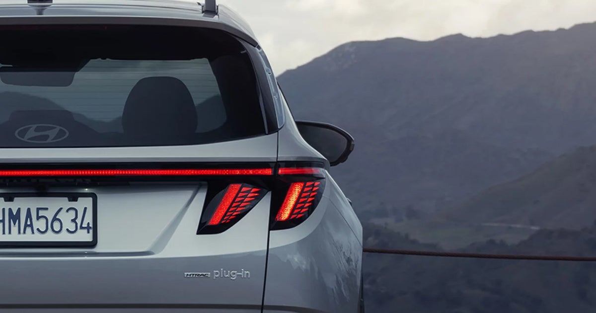 A close-up of the back of a Hyundai Tucson Plug-in Hybrid