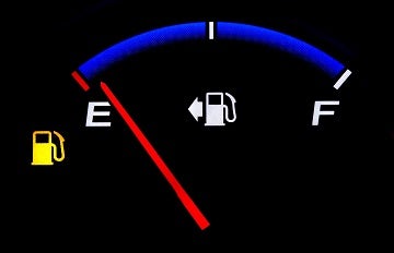 Low fuel warning light