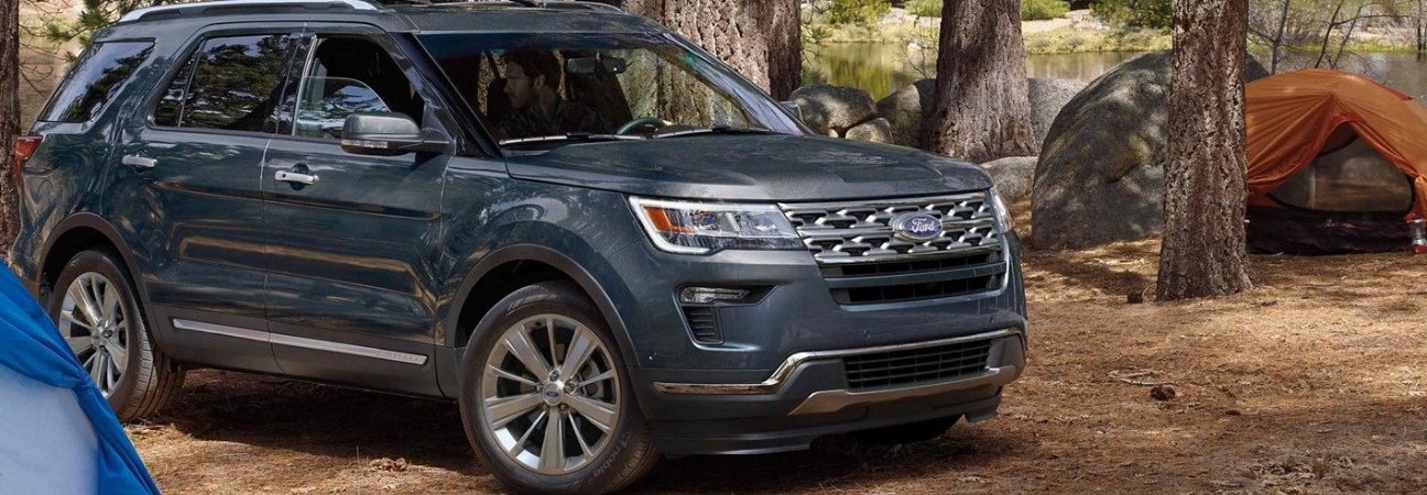 2019 Ford Explorer parked at campground