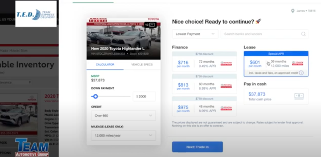 Toyota Online Buying
