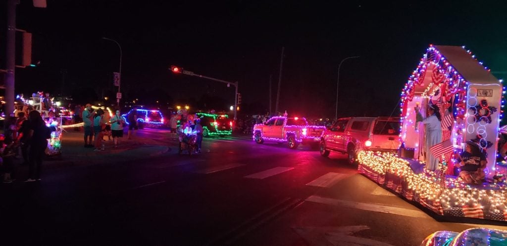 The Breathtaking Las Cruces Electric Light Parade's Floats Illuminating The Night In Light And Fun