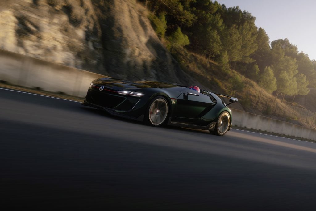 Volkswagen GTI Roadster Concept Side View in Motion