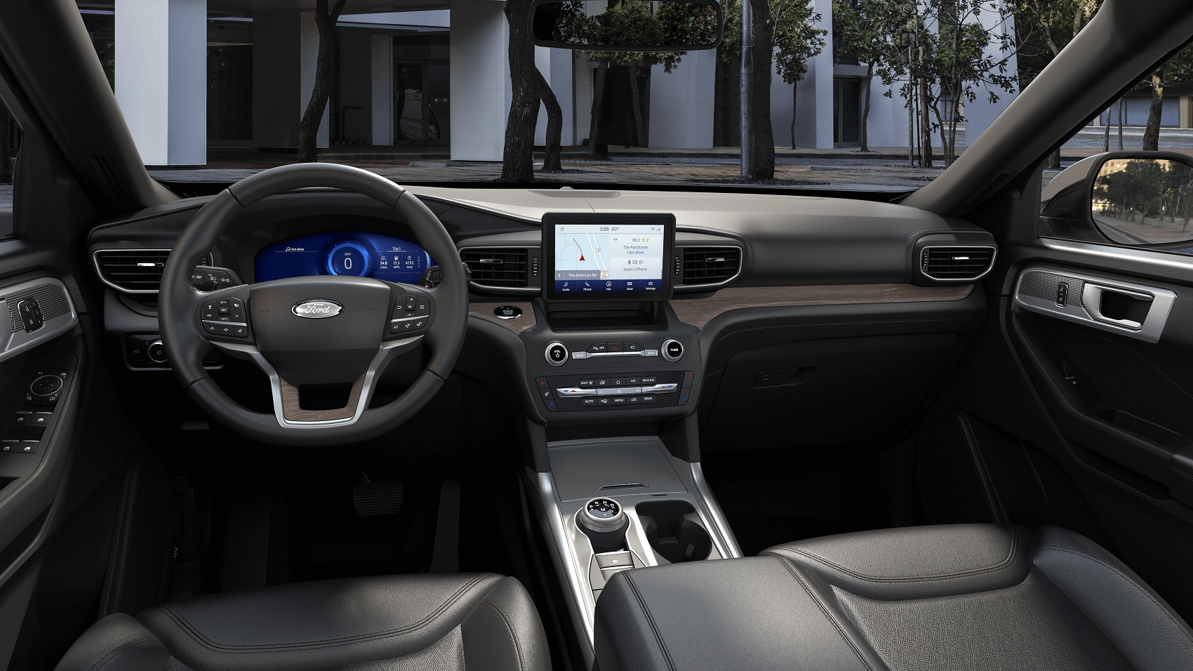 The interior dash of the 2021 Ford Explorer.