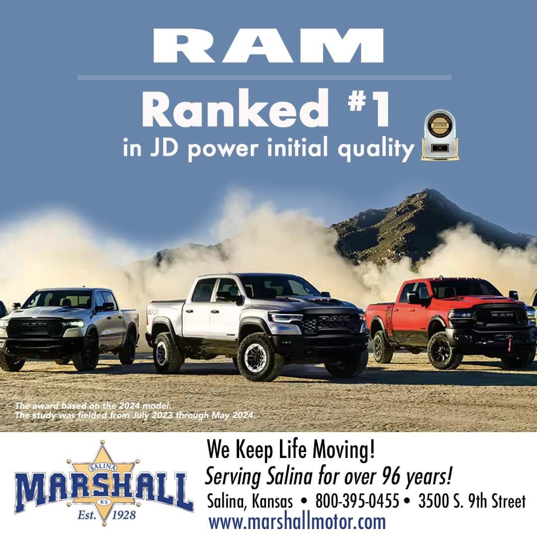 RAM ranked #1 in JD power initial quality
