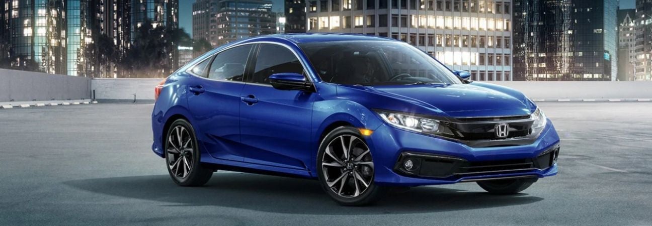 2019 Honda Civic blue sedan