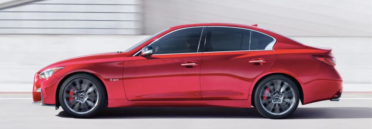 2019 INFINITI Q50 red sedan