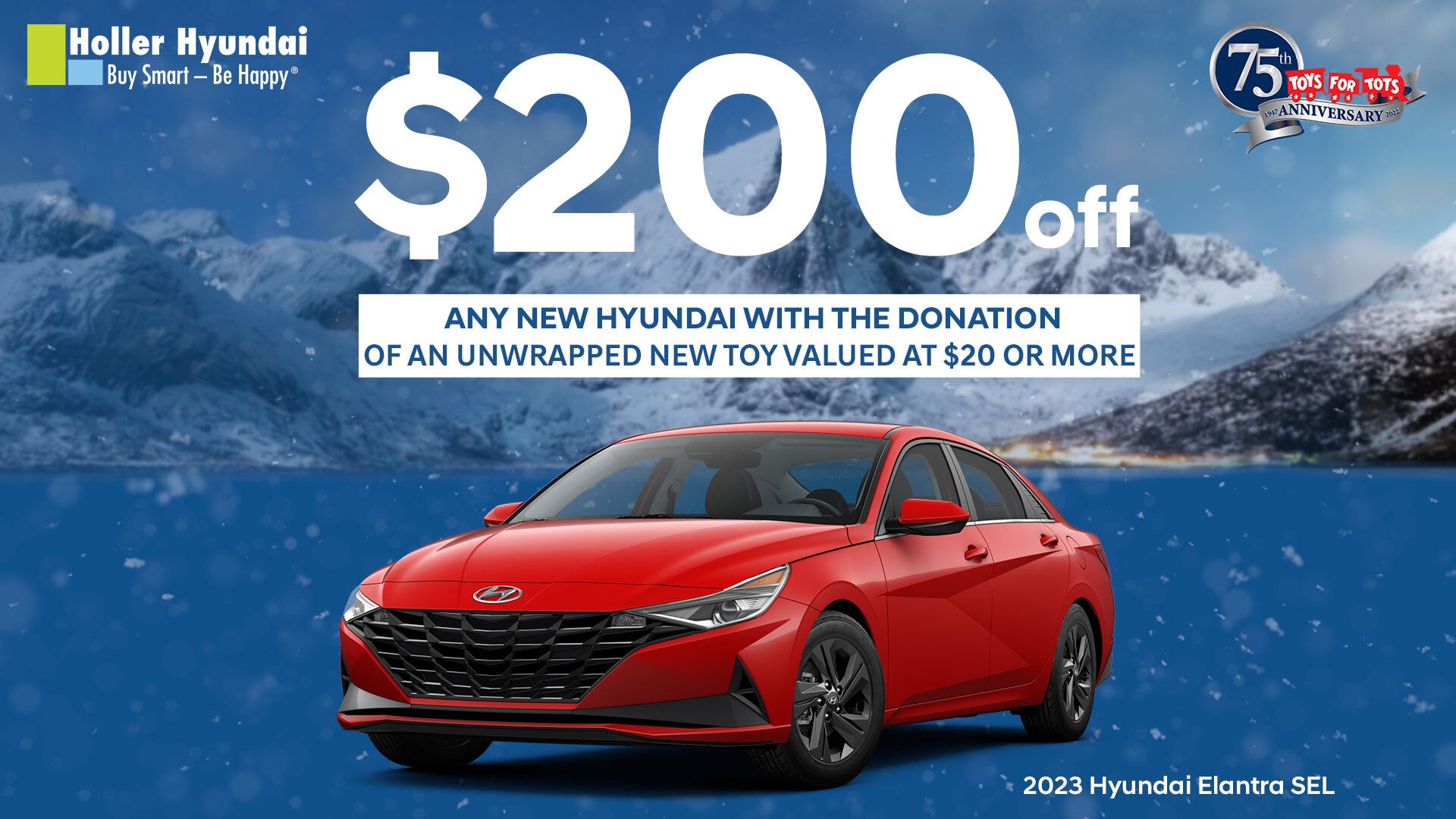 $200 off with donation of $20 or more