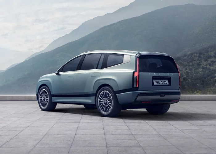 Photo of IONIQ 9 rear three quarter view