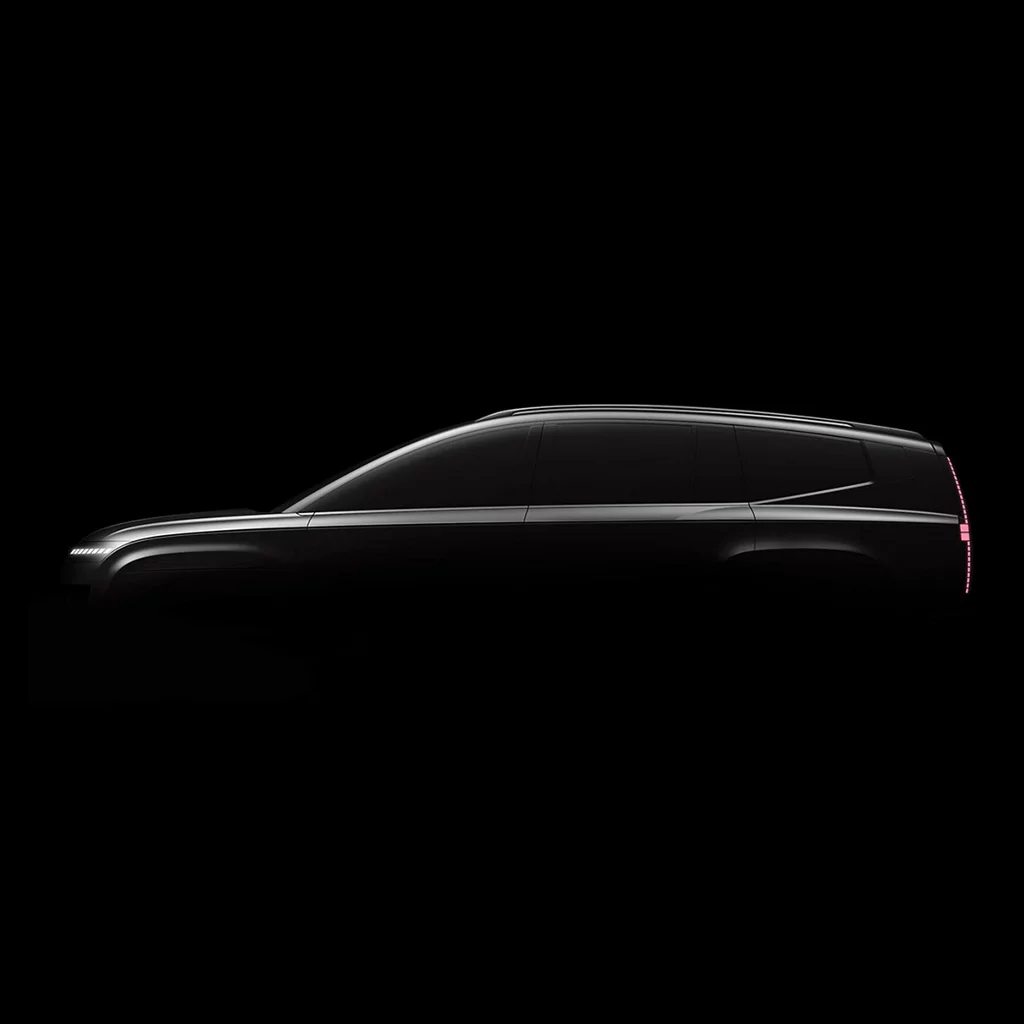Side profile teaser shot of Hyundai IONIQ 9