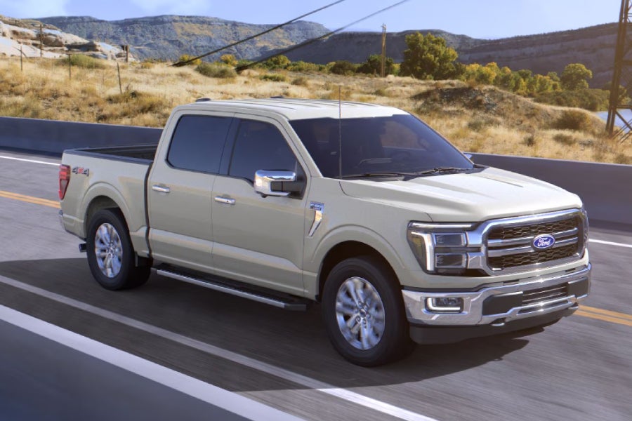 beige used Ford F-150 on road