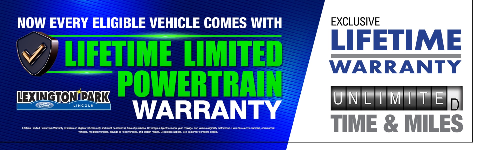 Lexington Park Ford Exclusive Lifetime Limited Powertrain Warranty