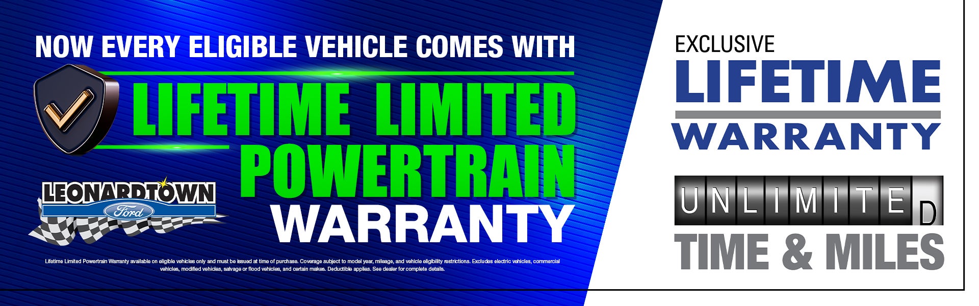 Leonardtown Ford Exclusive Lifetime Limited Powertrain Warranty