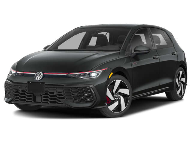 Drivers side view of a black 2025 Volkswagen Golf GTI S