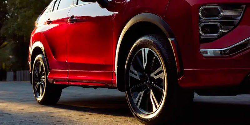2026 Red Mitsubishi Eclipse Cross in it's side profile 
