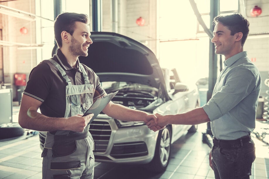 At the auto service