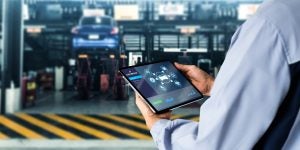 Smart,Car,Service,Diagnostics,Software,Concept.mechanic,Using,Digital,Tablet,Inspecting | Strongsville, OH