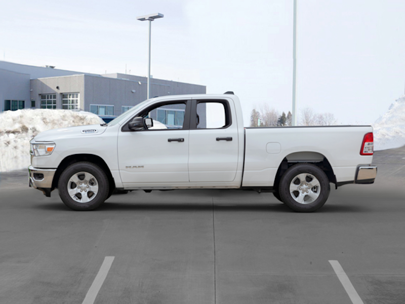 A 2024 RAM 1500 in a snowy parking lot