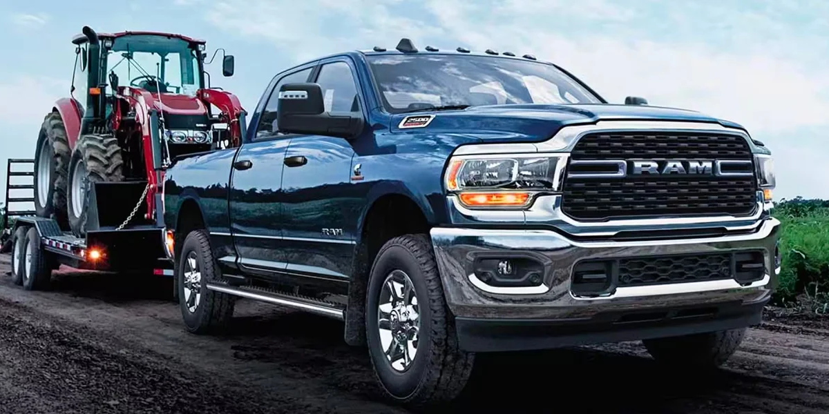 The 2025 RAM 2500 hauling a Christmas tree