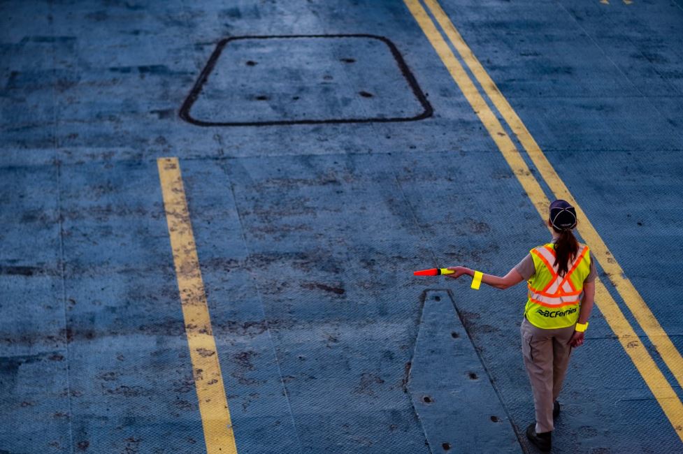 Image of a female road construction worker.