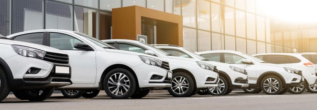 several cars lined up beside one another