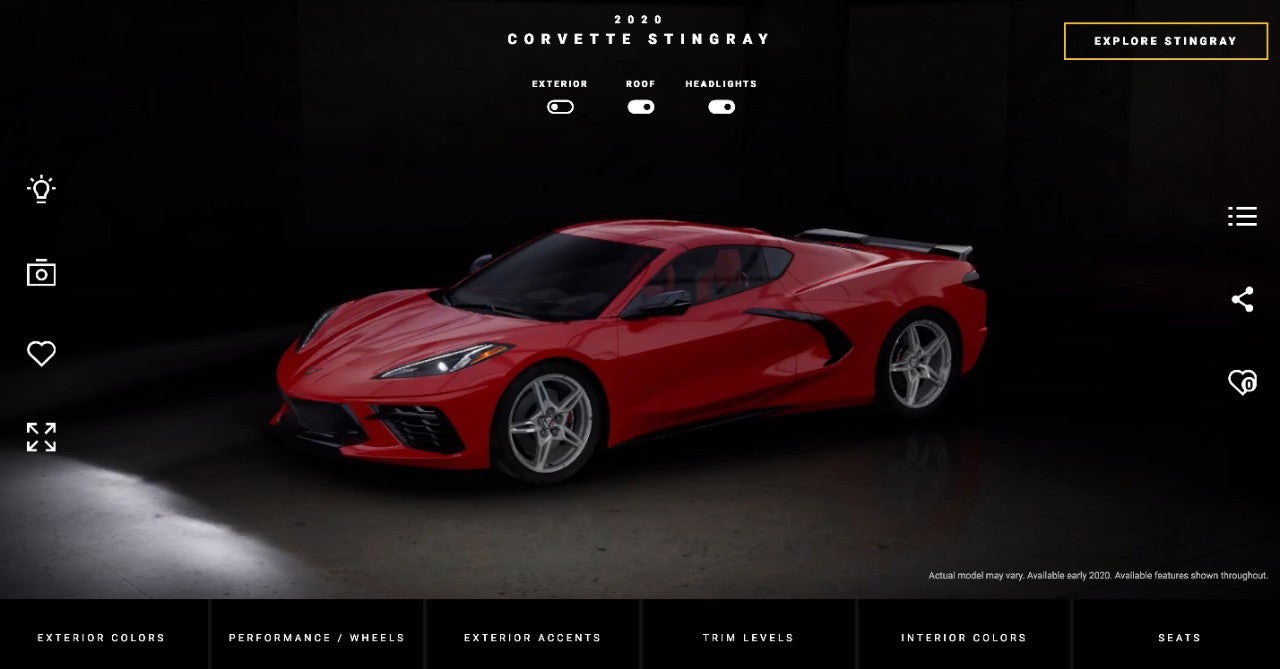 A new digital tool, the Corvette Visualizer , allows people to d