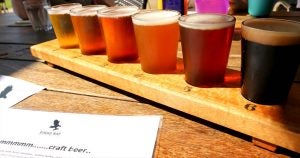 Flight of Craft Beer 