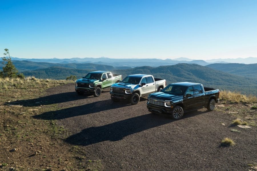Three 2027 Chevrolet Silverado Trucks