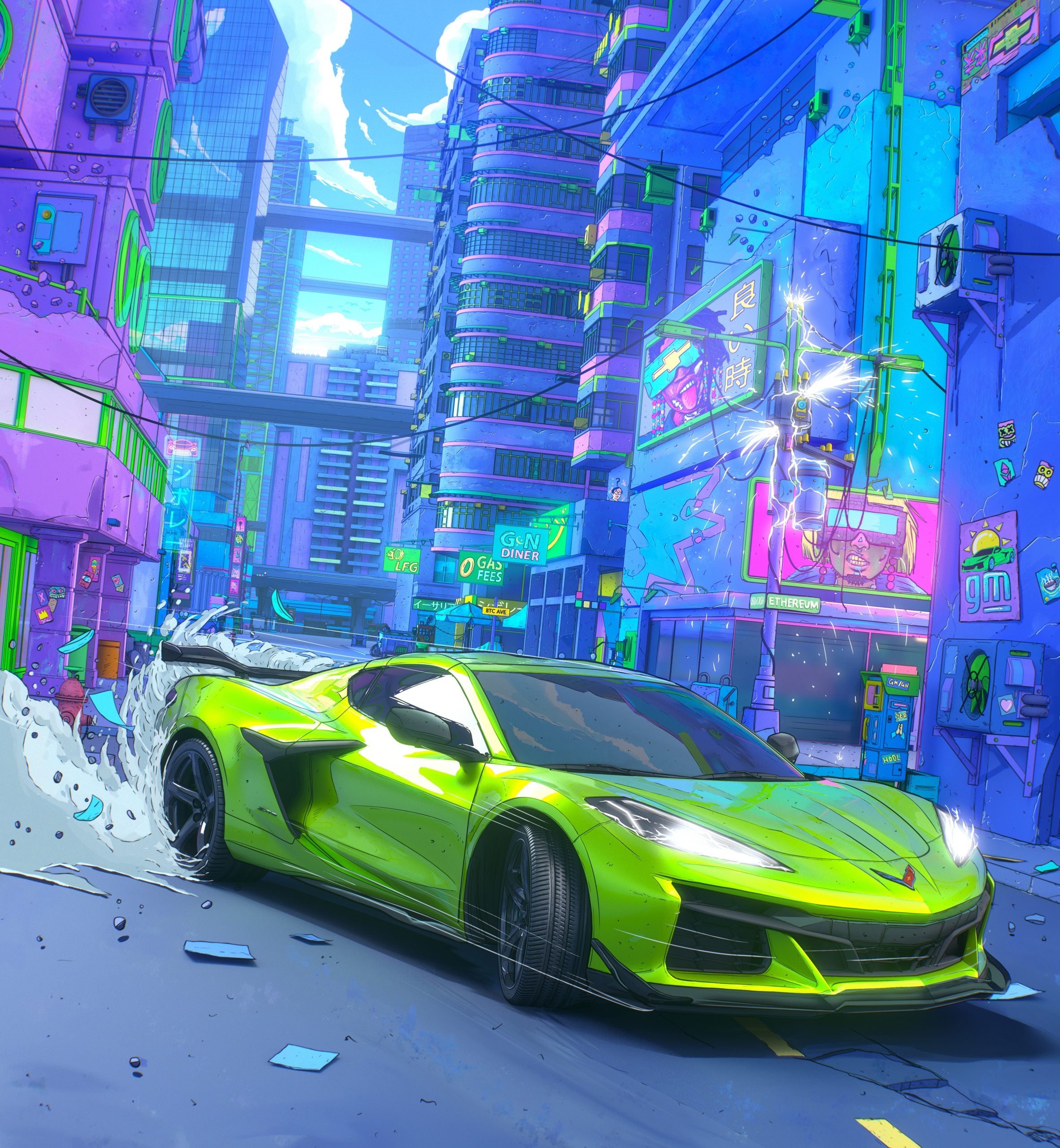 Chevrolet Corvette Z06 ‘Own the Color’ NFT Artwork