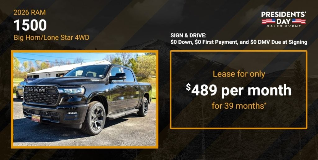 Lease the 2026 Ram 1500 Big Horn / Lone Star 4WD