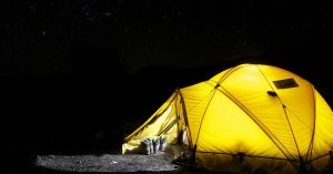tent under the stars