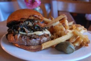 burger and fries