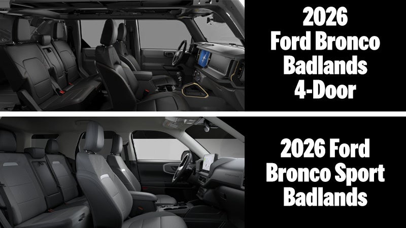 Ford Bronco vs Bronco Sport Interior
