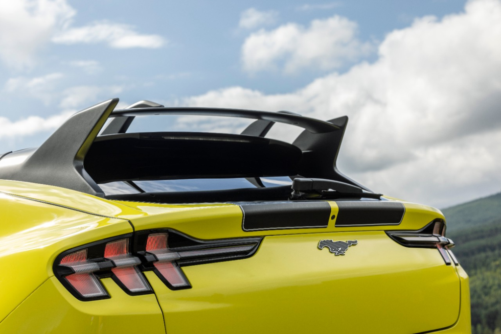Ford Mustang Mach-E Rear Spoiler Close-Up 3/4 View