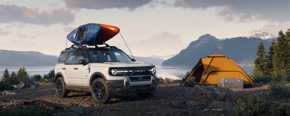 Ford Bronco Sport tent camping in Minnesota
