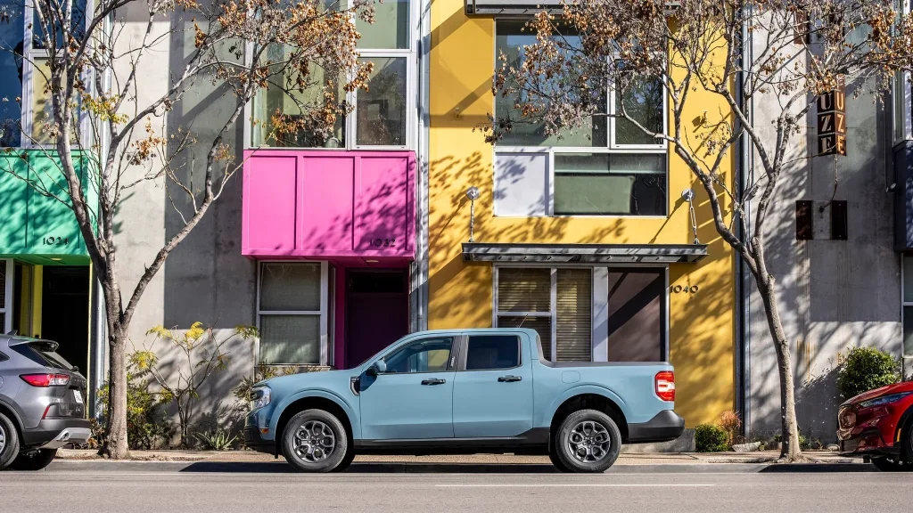 Ford Maverick Parallel Parked in a City
