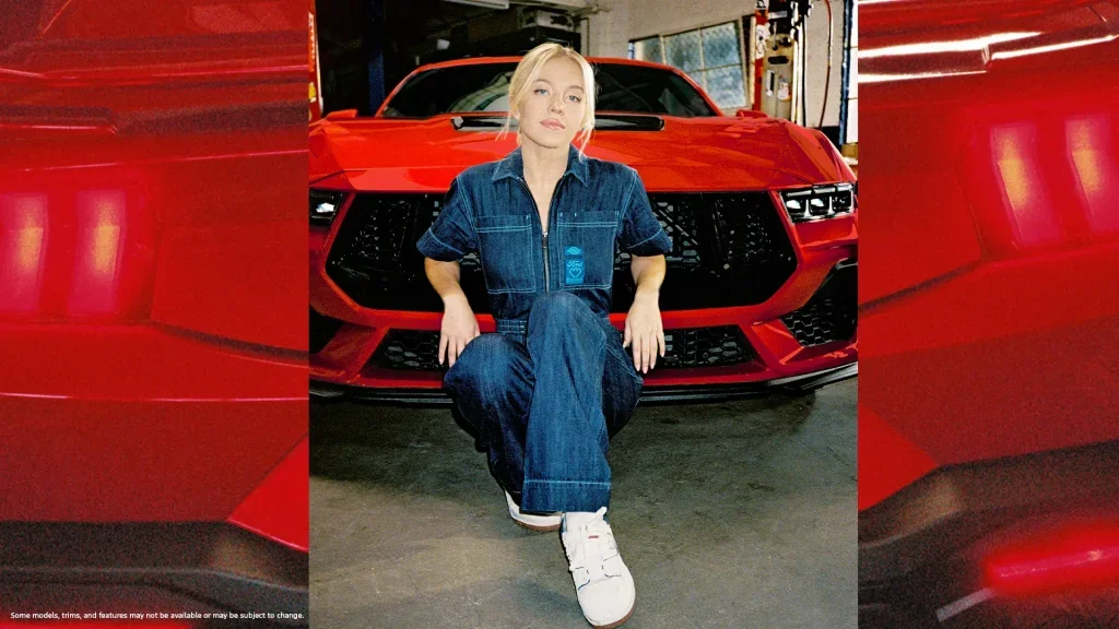 Sydney Sweeney and Ford Clothing Collaboration Inspired by Ford Mustang