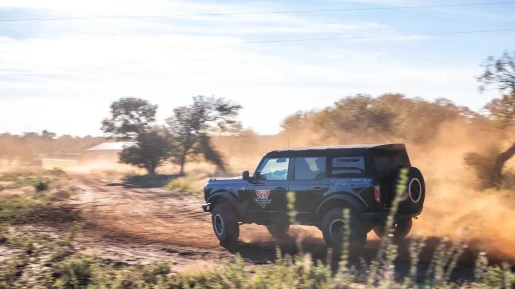 Driving the Ford Bronco Off Roadeo Track